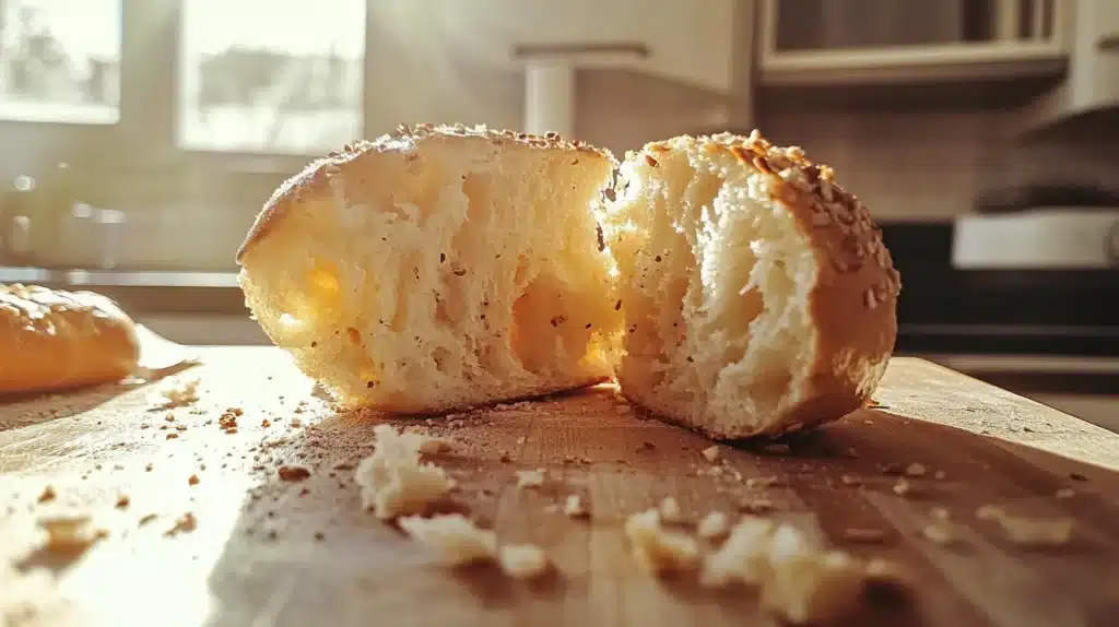 Bread roll shaped like a doughnut
