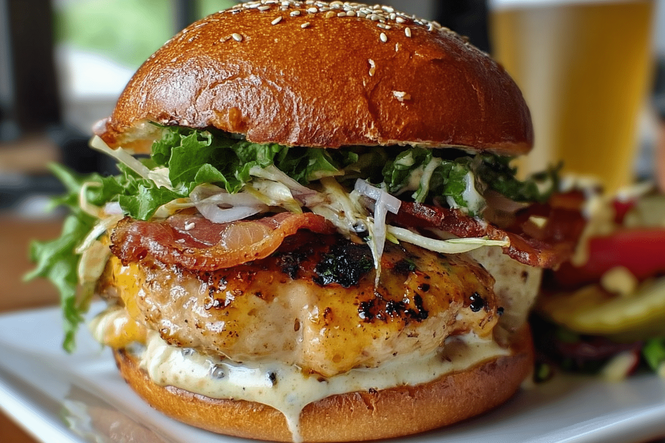 October Festival Maple Mustard Chicken Burger RECIPE