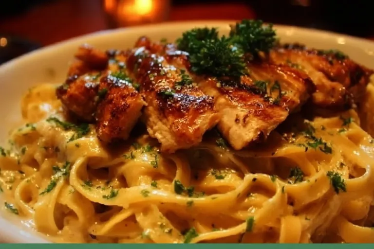 Delicious Chicken with Buttered Noodles served on a plate