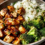 Delicious Hot Honey Chicken Bowl with crispy chicken and spicy honey drizzle