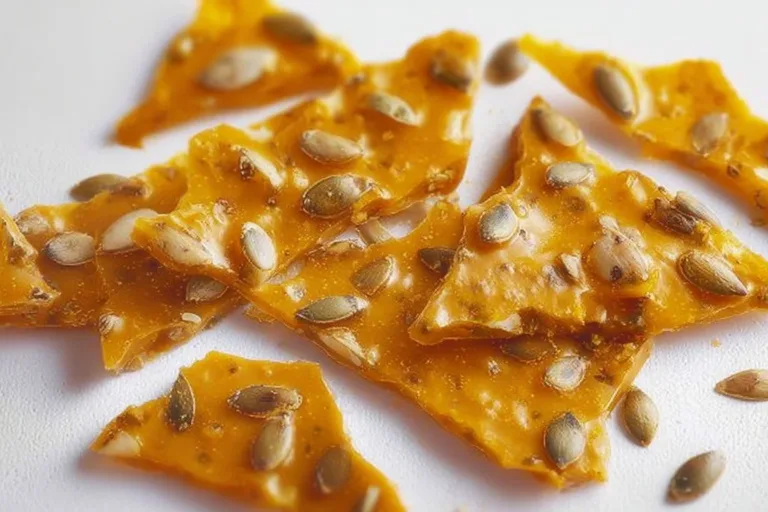 Delicious homemade pumpkin seed toffee brittle snack