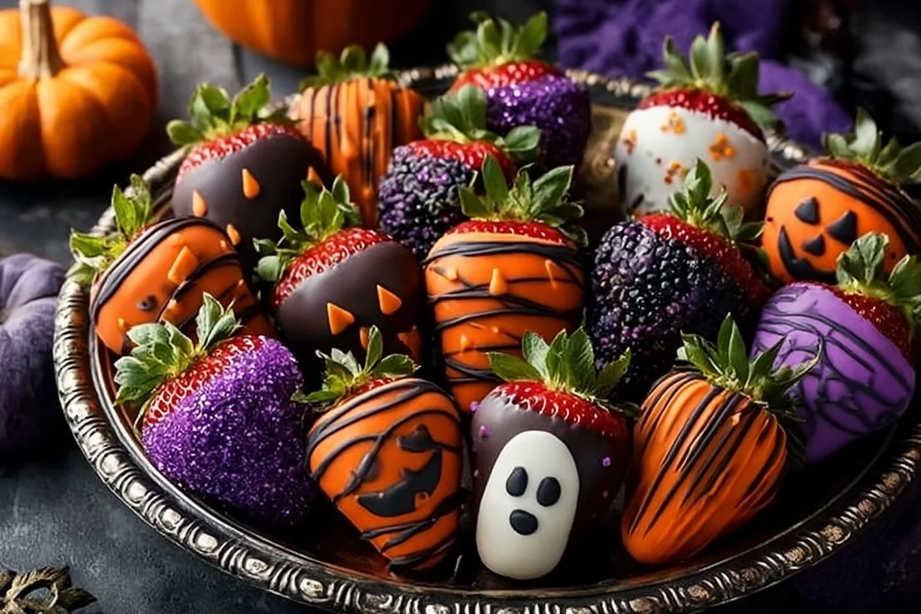 Spooky stuffed pumpkins for Halloween decoration