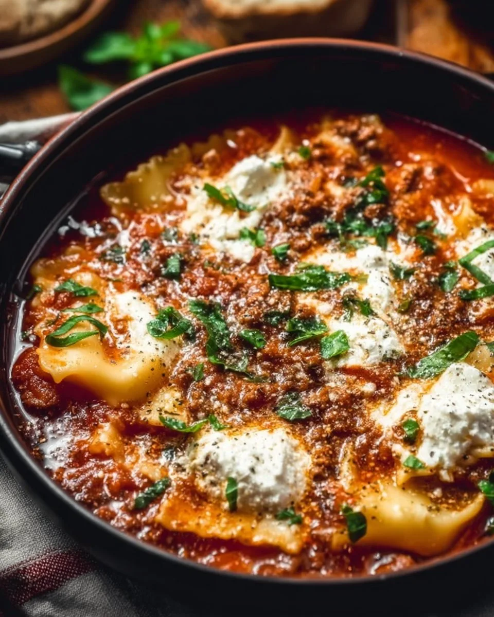 Crockpot Lasagna Soup