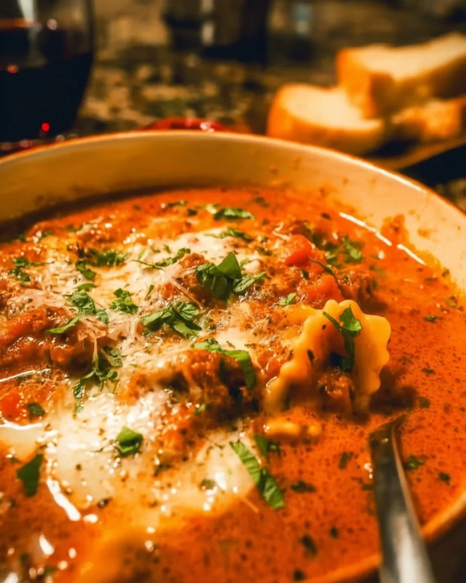 Easy Creamy Lasagna Soup