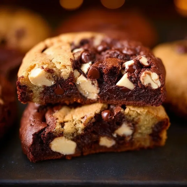 Delicious homemade brookies combining rich brownies and soft cookies.