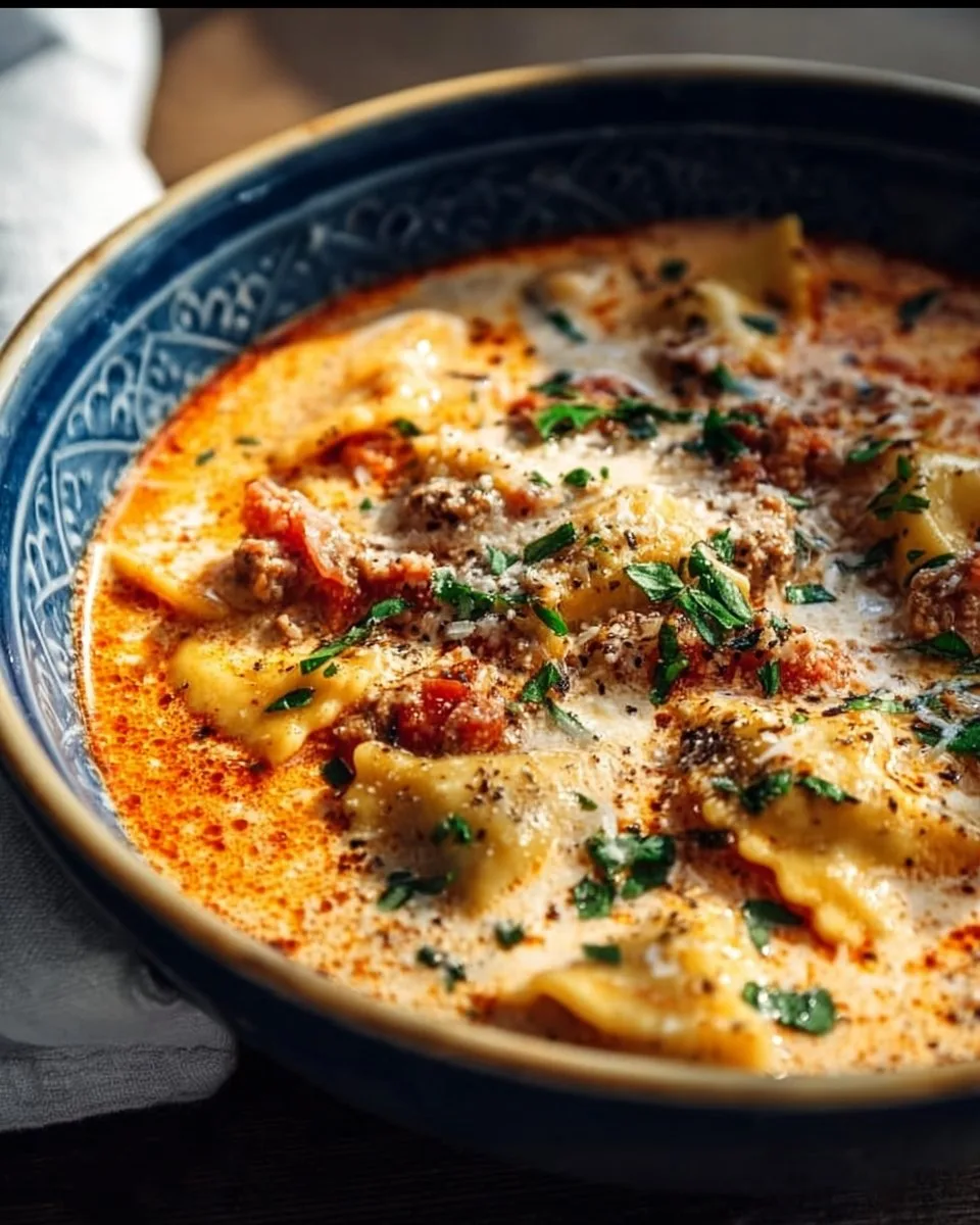 Easy Creamy Lasagna Soup Recipe
