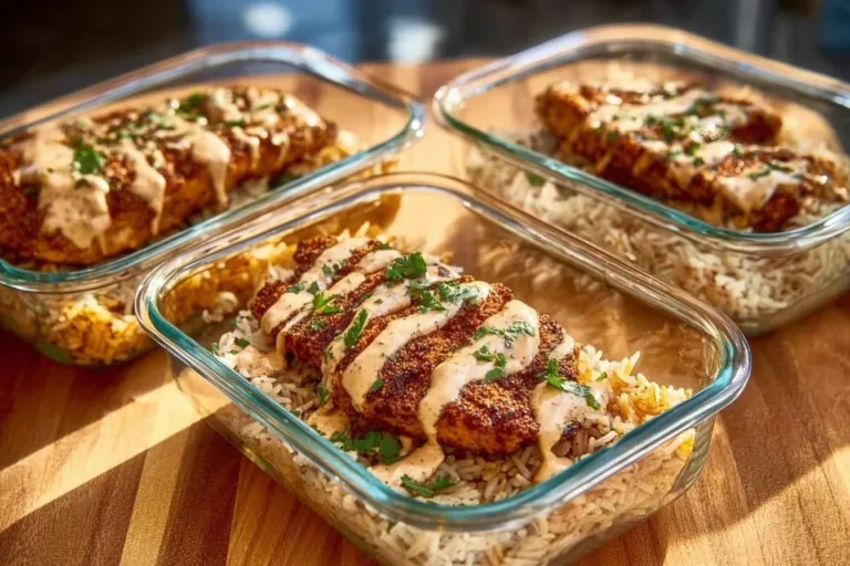 Creamy Cajun chicken served in a delicious rice bowl with vibrant colors.