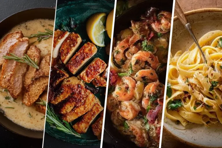 Plate of delicious fast dinner recipes, perfect for quick meals.