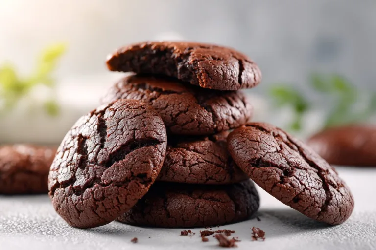 Delicious gourmet brownie cookies with chocolate chunks and a gooey center