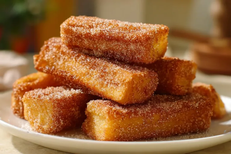 Delicious healthy baked churro bites with cinnamon and sugar coating.