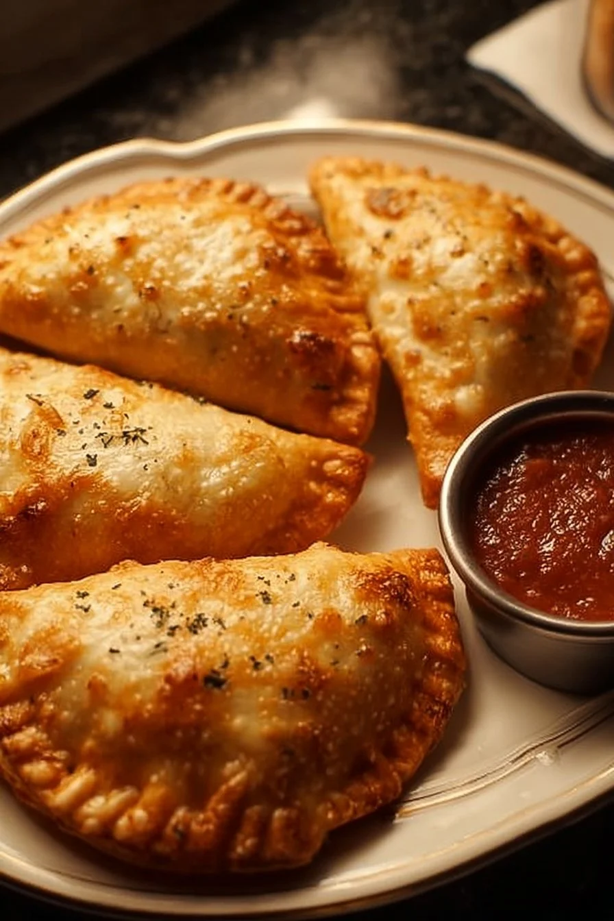 High Protein Pizza Hot Pockets served on a plate with fresh toppings