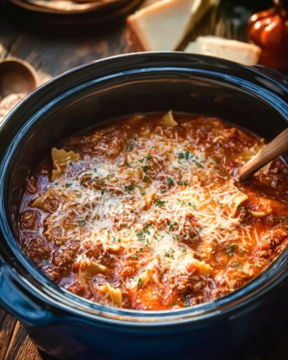 Crock Pot Lasagna Soup