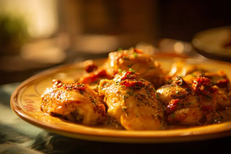Delicious Marry Me Chicken dish served with creamy sauce and herbs.
