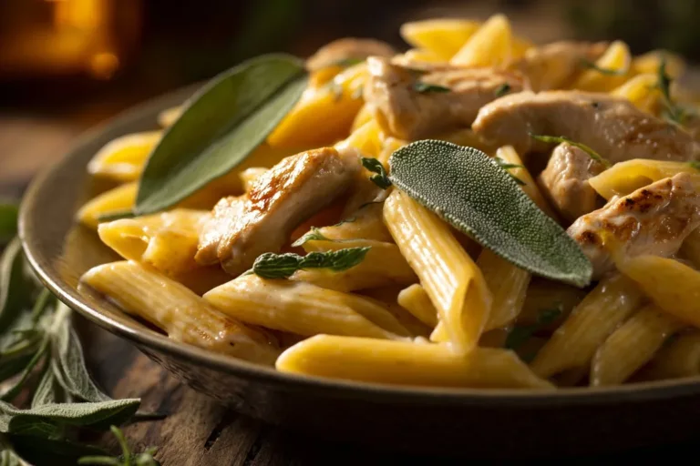 Delicious Marry Me Chicken Pasta served on a plate with herbs and cheese