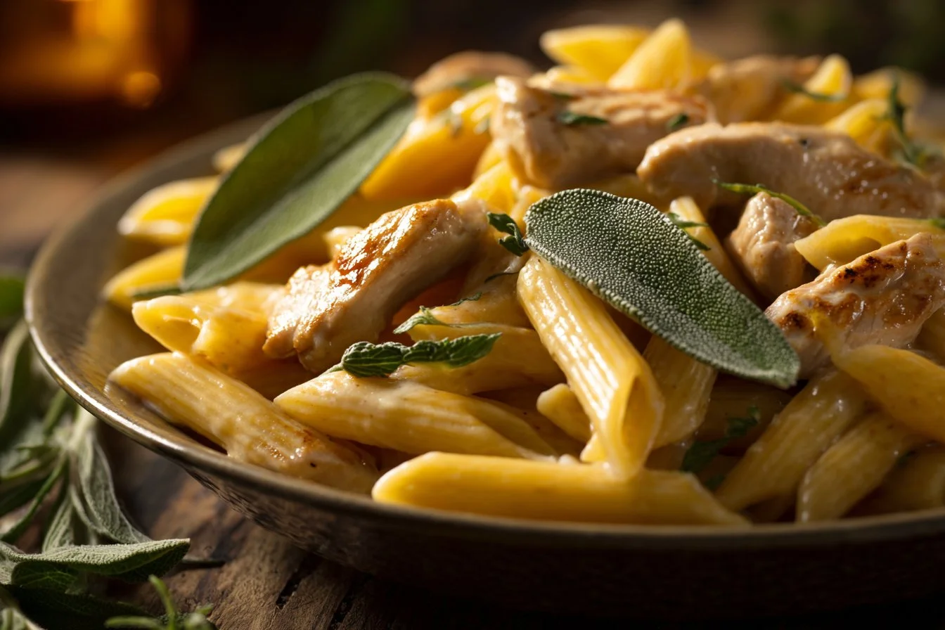 Delicious Marry Me Chicken Pasta served on a plate with herbs and cheese