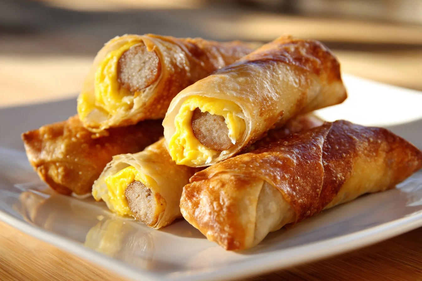 Sausage egg breakfast roll-ups, a quick and easy morning treat