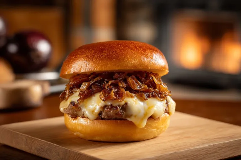 Delicious world's best smash burger with juicy beef patty and fresh toppings