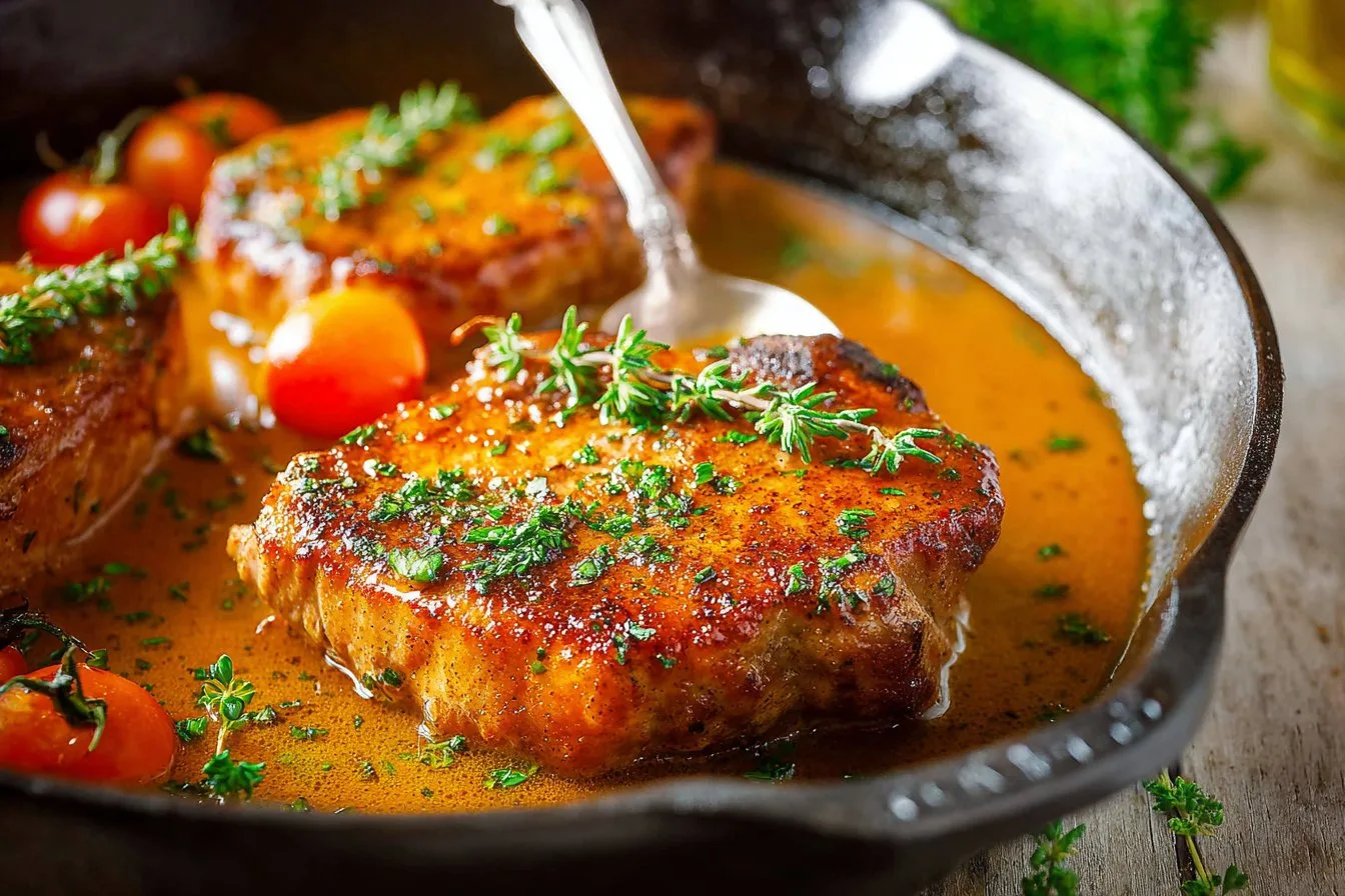 The Best Juicy Skillet Pork Chops