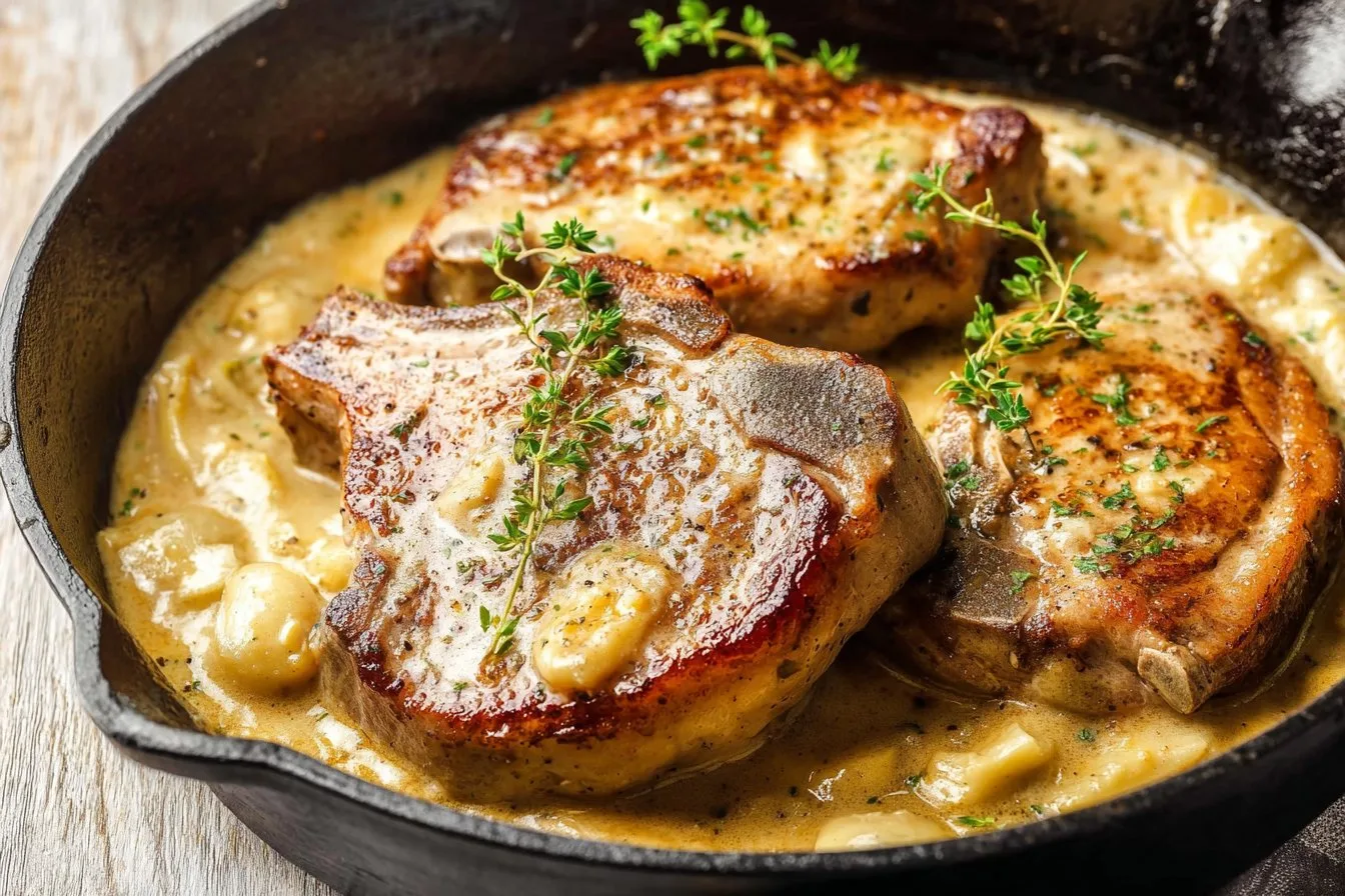 Creamy Garlic Pork Chops