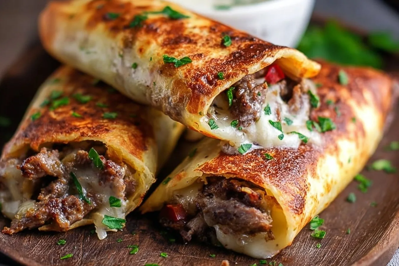 Keto Philly Cheesesteak Rolls