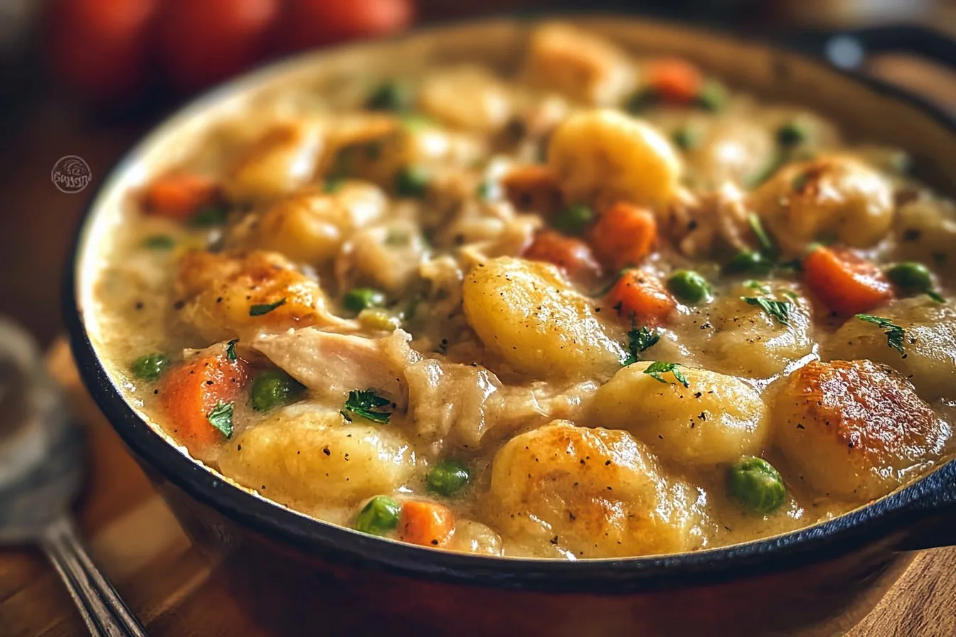 One Pot Gnocchi Chicken Pot Pie
