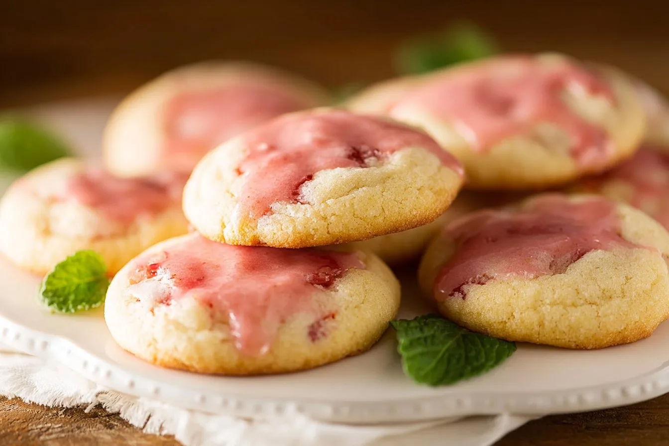Strawberry Lemonade Melt Away Cookies