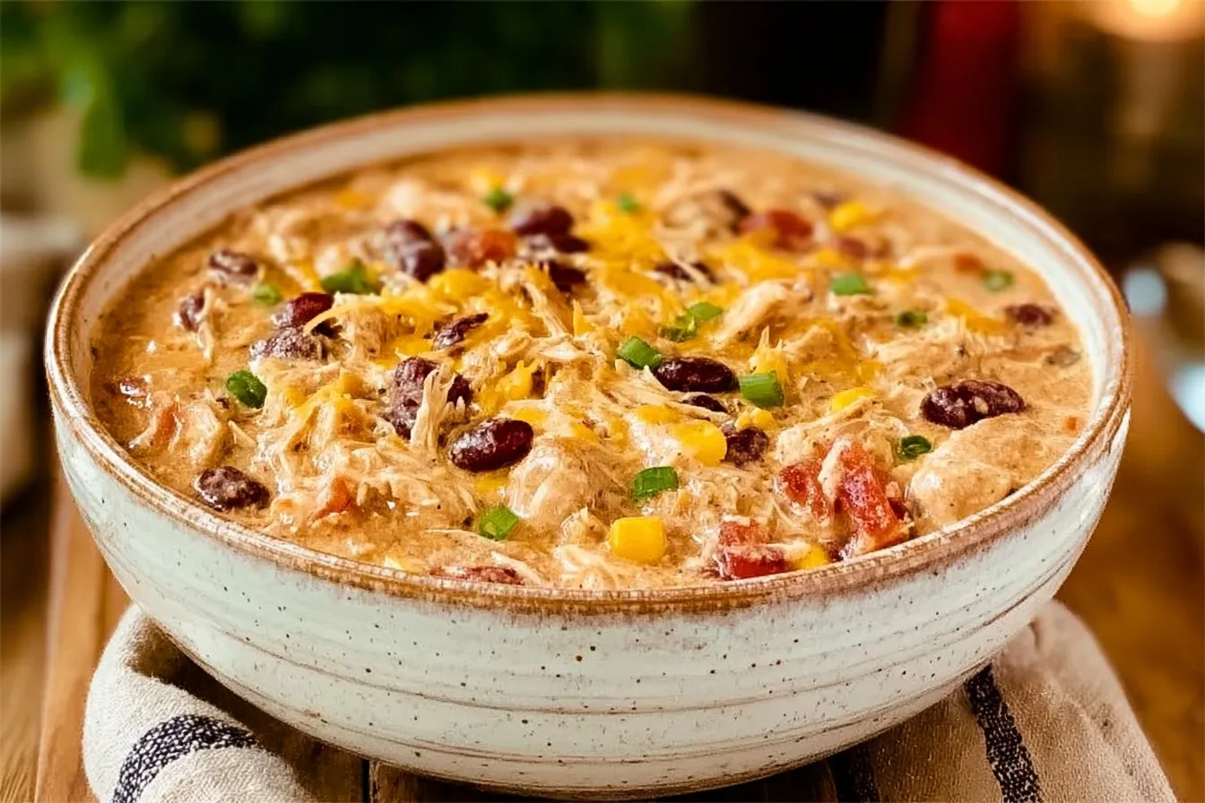 Throw this Crock Pot Cream Cheese Chicken Chili recipe into your slow cooker in the morning and you'll… | Easy Crockpot Recipes, Recipes, Cream Cheese Chicken Chili