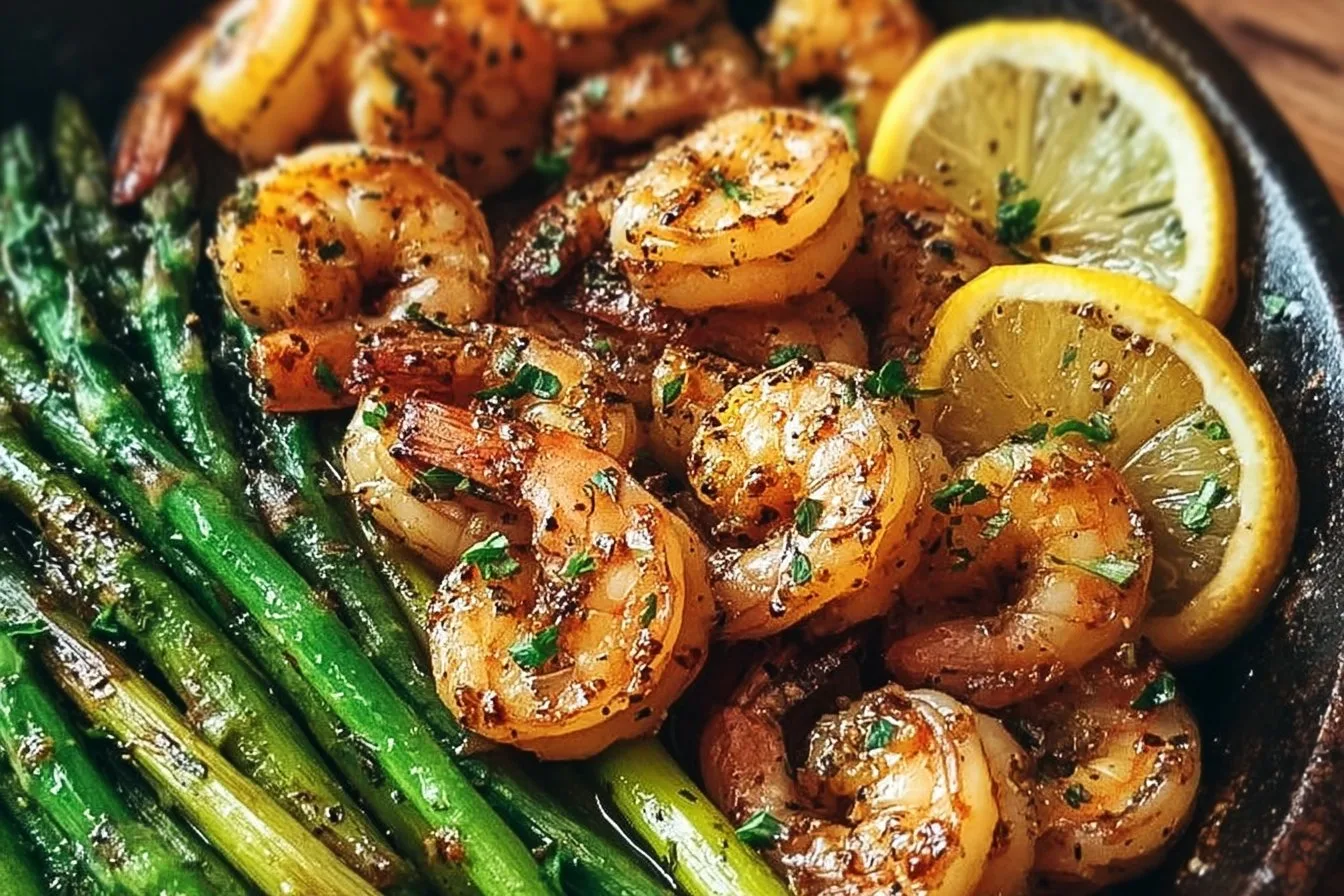 Lemon Garlic Shrimp and Asparagus