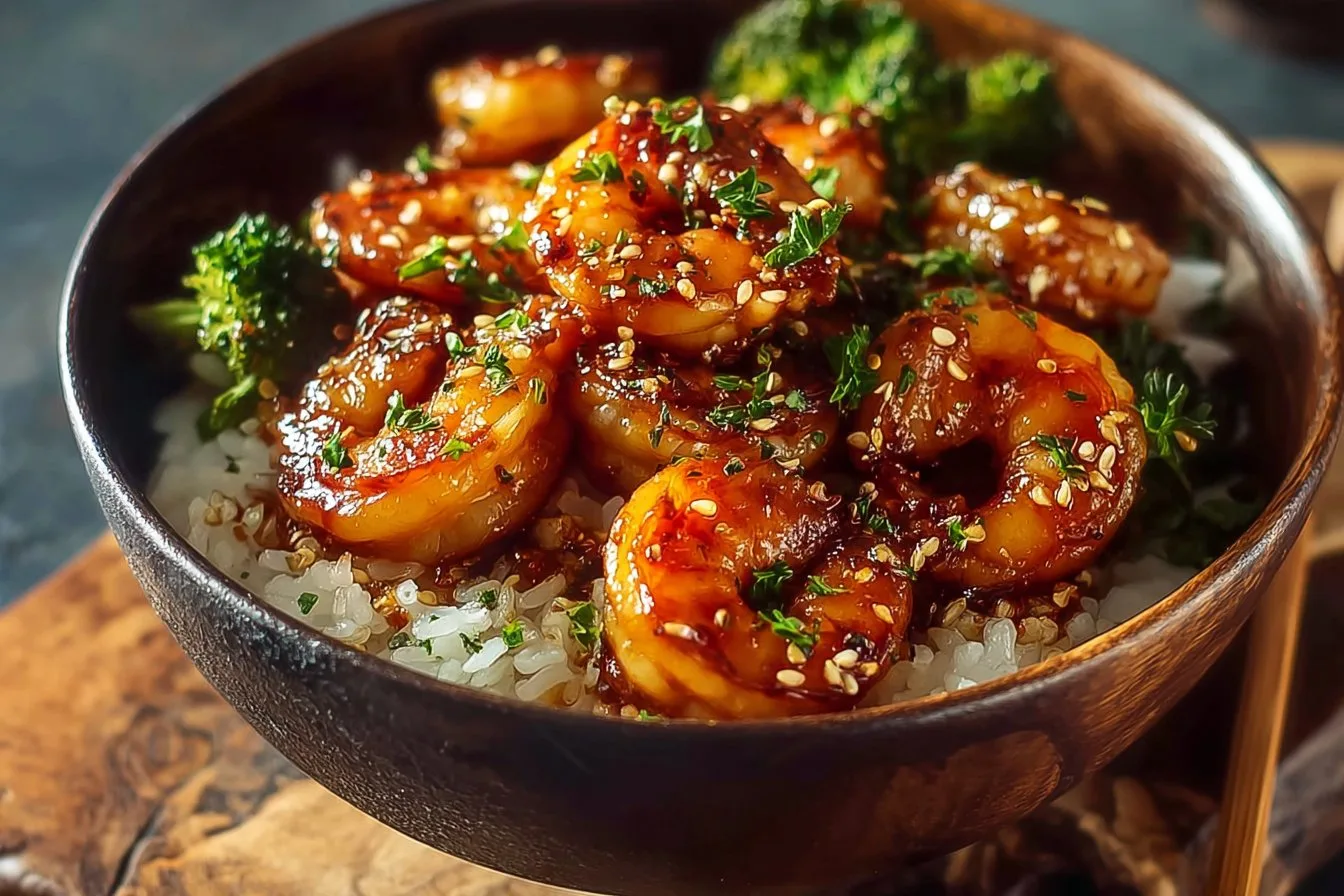 Honey Garlic Shrimp Bowls