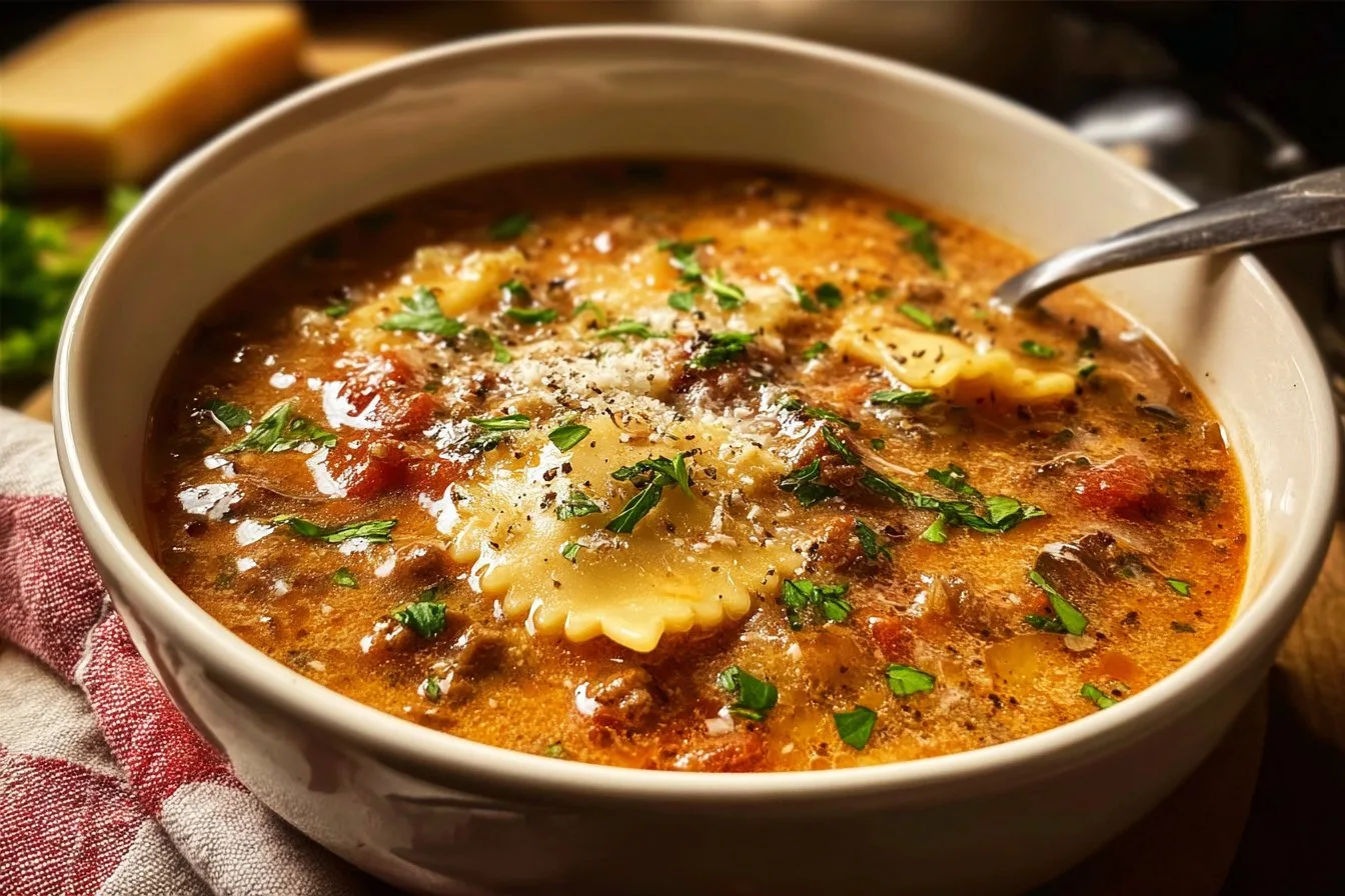 Easy Creamy Lasagna Soup