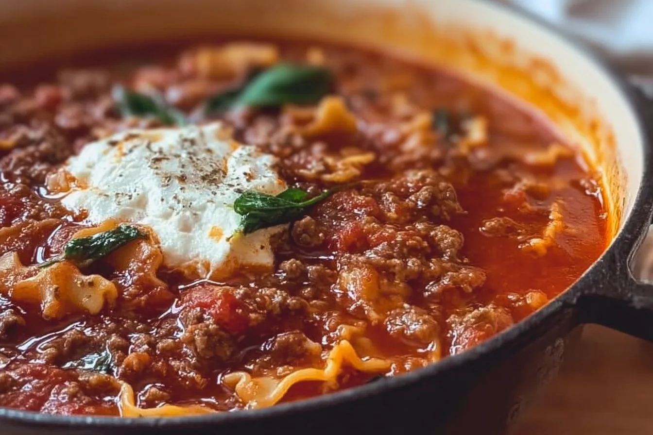 One-Pot Lasagna Soup