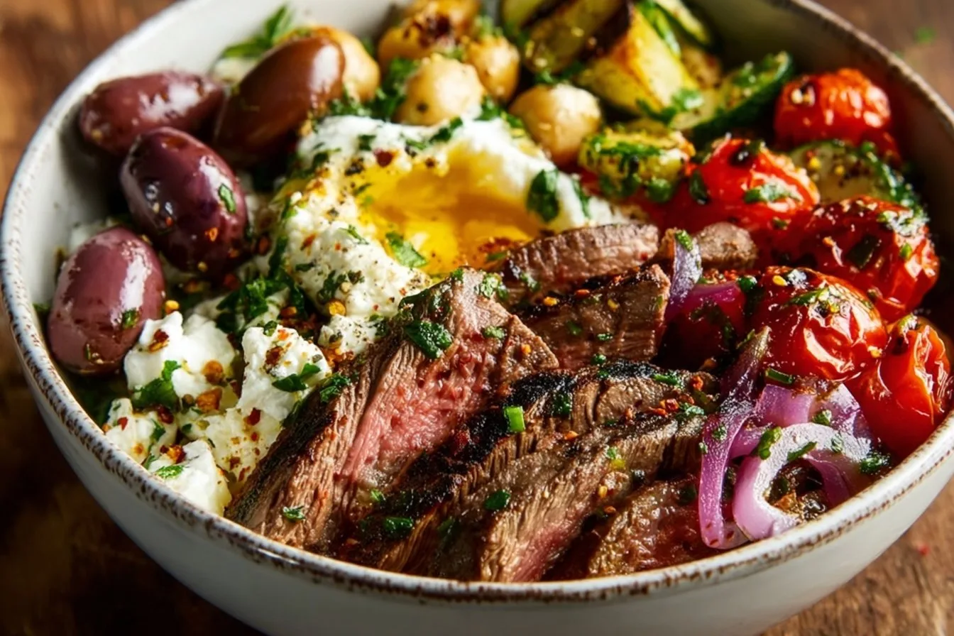 Mediterranean Steak Bowl Recipe