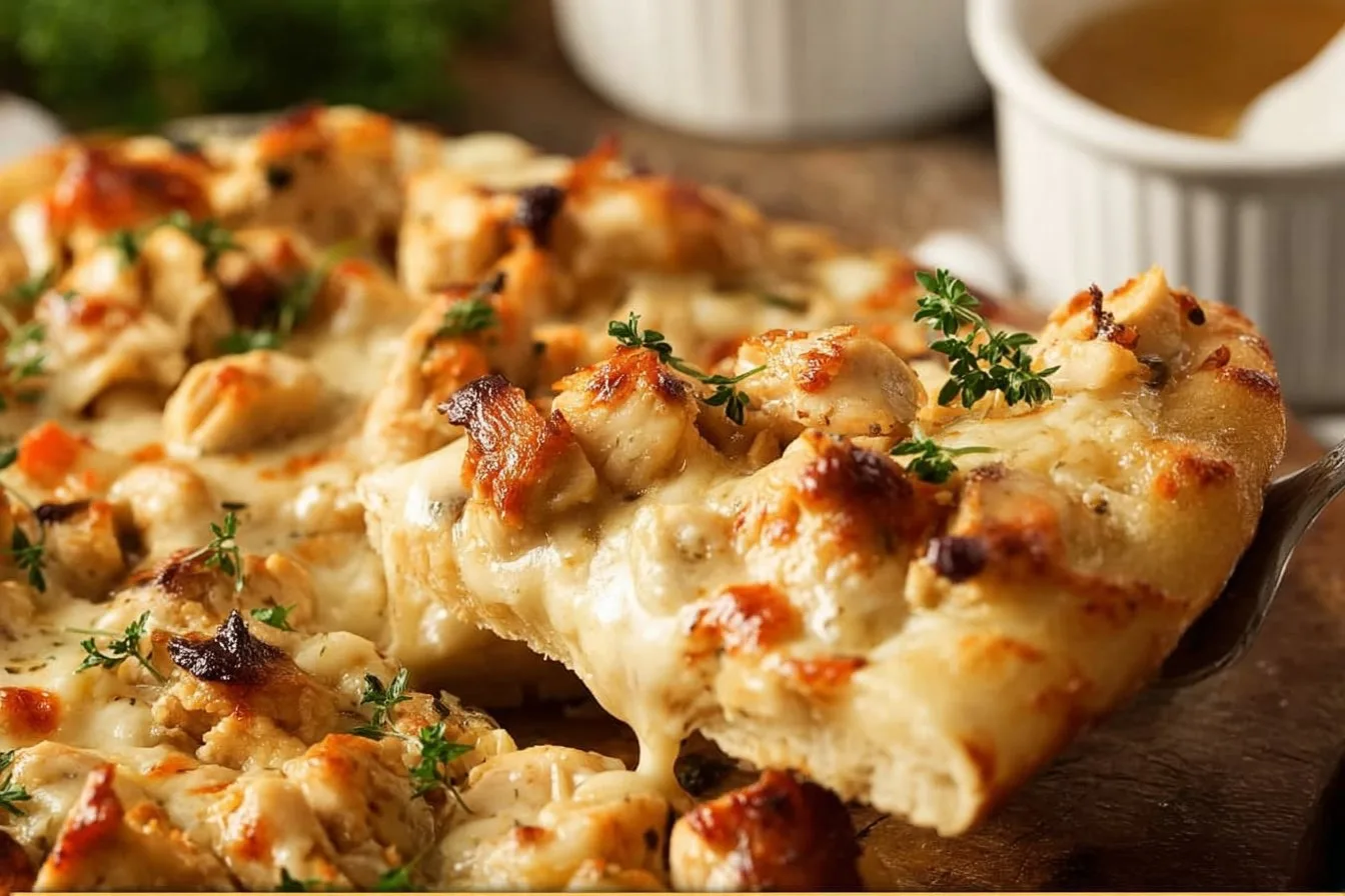 Chicken Alfredo Pizza
