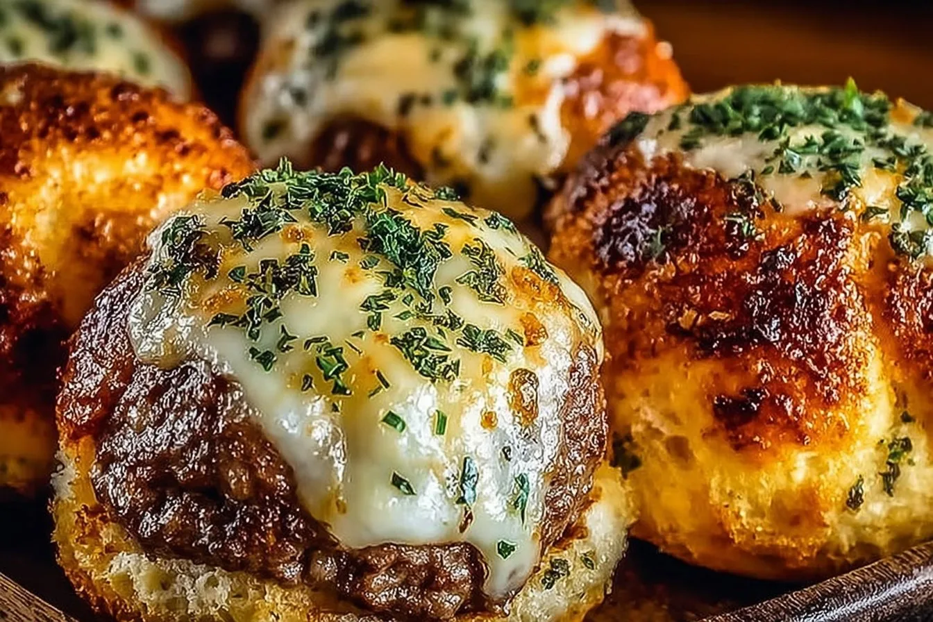 Irresistible Garlic Parmesan Cheeseburger Bombs