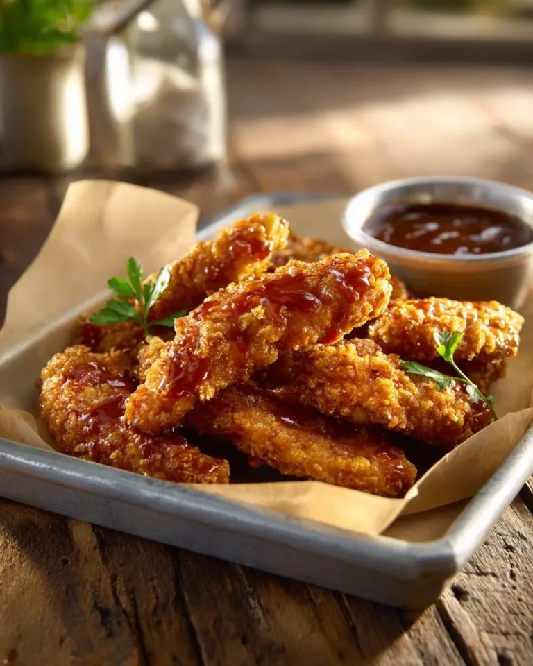 Delicious plate of Bang Bang Chicken garnished with herbs and spices