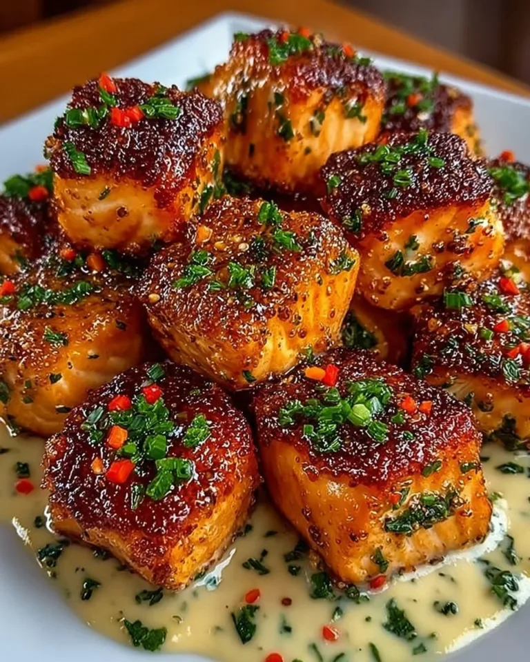 Bang Bang Salmon Bites - a tasty seafood appetizer with a spicy twist
