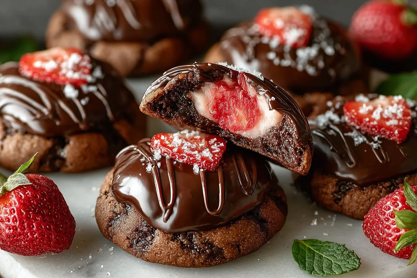 Chocolate Covered Strawberry Cookies