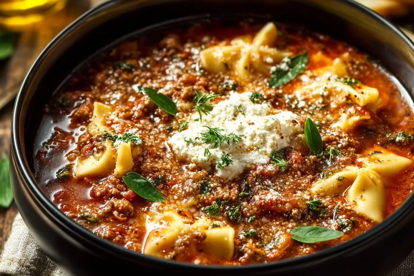 Crockpot Lasagna Soup