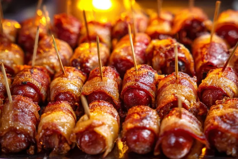 Brown Sugar Bacon Little Smokies served on a platter