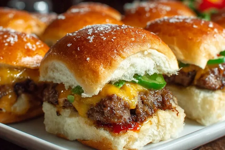 Delicious homemade Big Mac sliders on a serving platter
