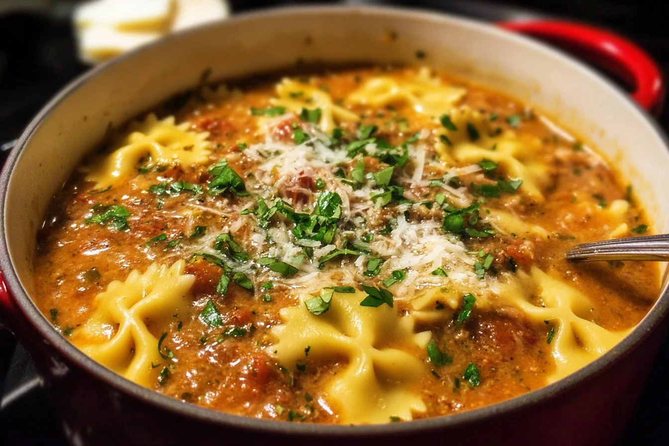 Easy Creamy Lasagna Soup