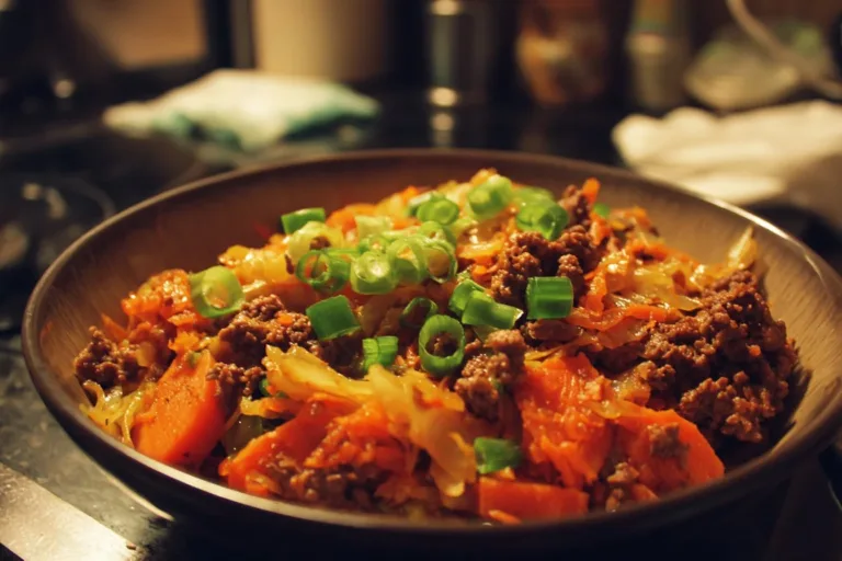 Healthy Egg Roll in a Bowl recipe with fresh ingredients and savory flavors