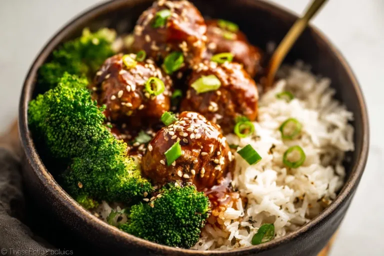Delicious Firecracker Meatballs served in a bowl