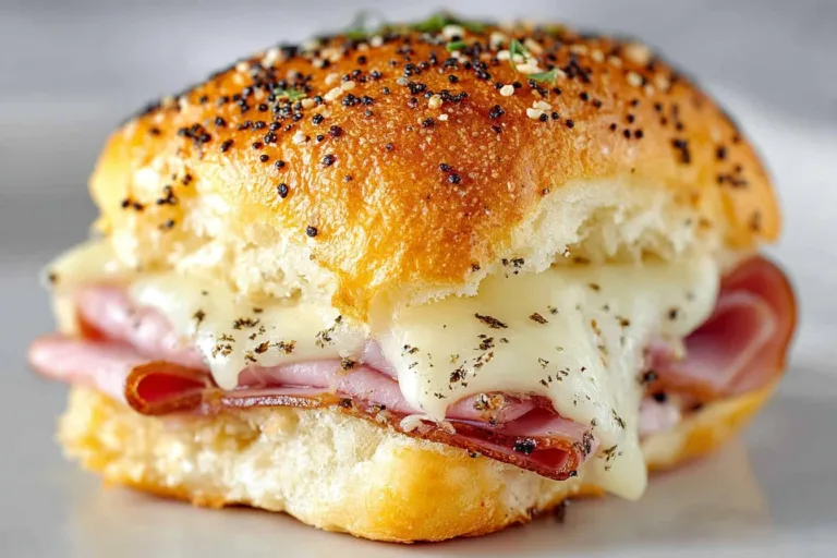 Hawaiian Roll Ham and Cheese Sliders fresh out of the oven