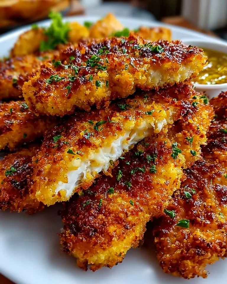 Plate of homemade baked chicken tenders with dipping sauce