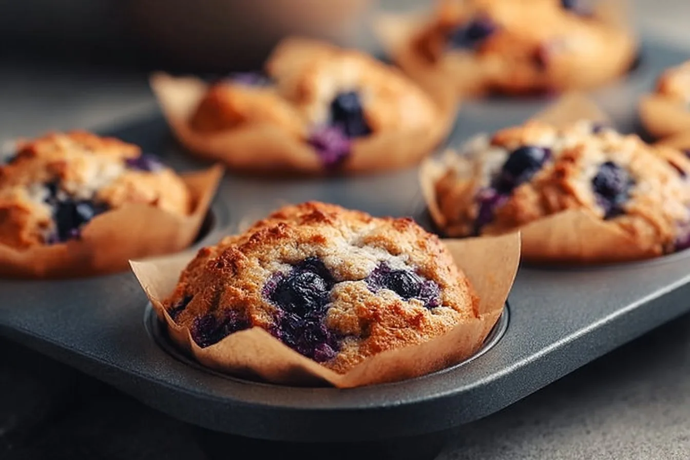 Hearty Blueberry Protein Muffins
