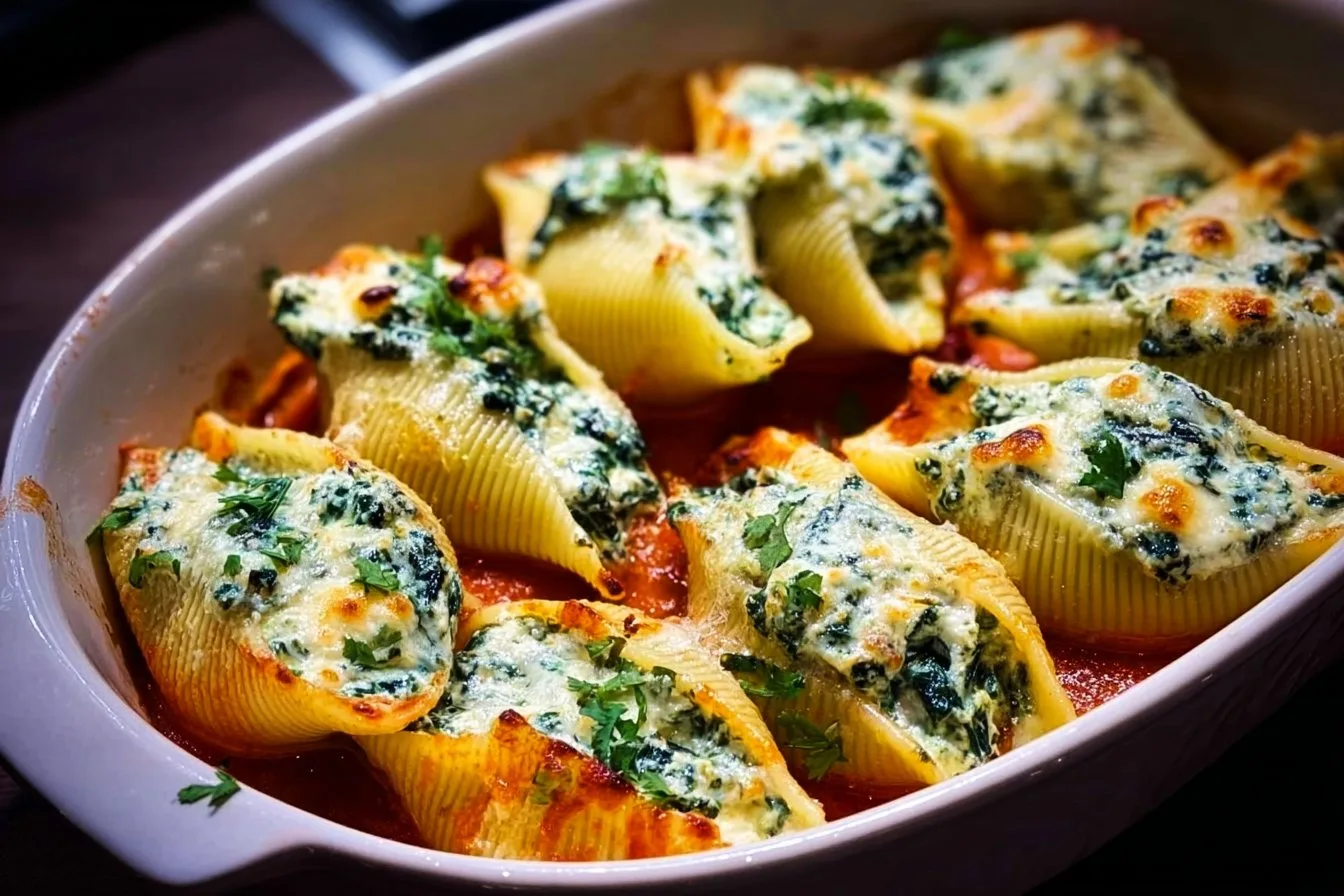 Spinach and Ricotta Stuffed Shells