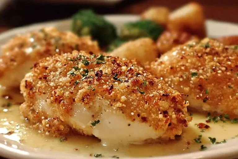 Longhorn Steakhouse Parmesan Chicken served with seasonal sides