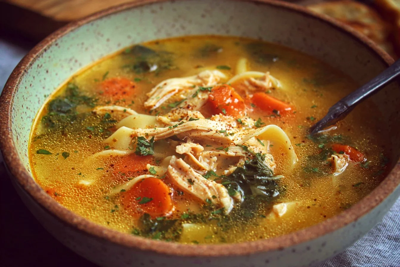Delicious bowl of Marry Me Chicken Soup with herbs and spices