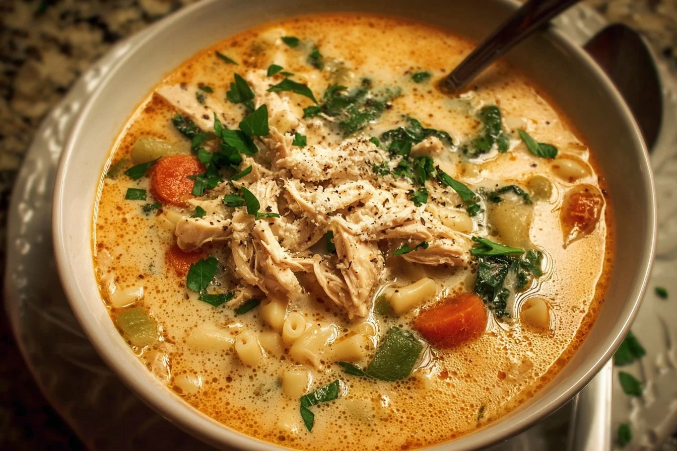 Creamy Marry Me Chicken Soup recipe for a quick 30-minute dinner